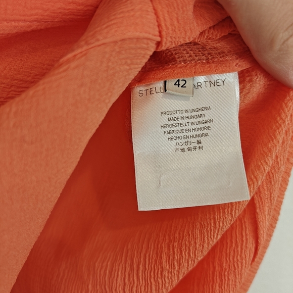 Stella McCartney 100% Silk Long Sleeve Button Up Light Weight Blouse Size 42, M - Picture 7 of 10